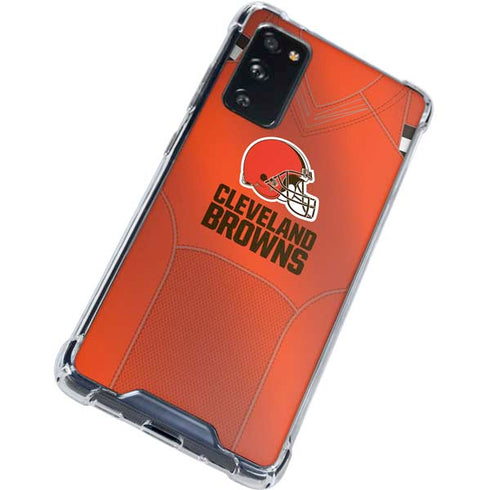 NFL Cleveland Browns Team Jersey Galaxy S20 FE Clear Case